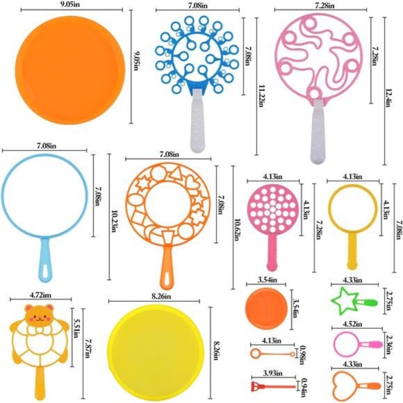 B bangcool Bubble Wands Set - Big Bubbles Wand Funny Bubbles Maker with Tray - Picture 7 of 7